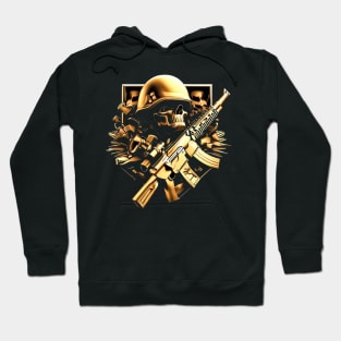 Skull and gun Hoodie